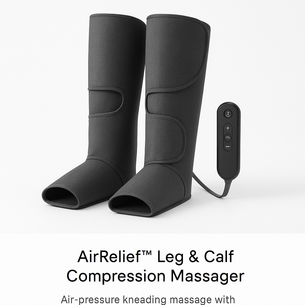 Electric Air Pressure Leg Massager Kneading Squeeze Deep Relaxation Calf Foot with Remote Control